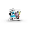 Fit Pandora Charm bransoletka europejski srebrny Charms emaliowane koraliki Cartoon czajniczek klucz Clown dom wisiorek DIY łańcuch węża dla kobiet bransoletka naszyjnik biżuteria