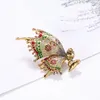 Opale poissons beau papillon strass paon es pour femmes Animal insecte cheval broche ailes Dragon hommes broche