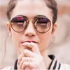 3647 women sunglasses Round Double Bridge model real top quality womens men sun glasses with black or brown leather case and all 3514070