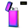 Green light double arc cigarette lighter smart induction USB charging type intelligent lighters super gift for friend men touch co6086747