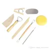 8 pz/set Riutilizzabile Fai Da Te Kit di Strumenti di Ceramica Casa Lavoro Manuale Argilla Scultura Ceramica Stampaggio Strumenti di Disegno DH8668