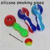 Tuyaux de cigarettes en Silicone créatifs pour fumer du tabac, narguilé d'eau, Bong Portable, cuillère à main, outils de Dabber