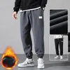 Men's Pants Double-sided Polar Fleece Casual Plus Velvet Thickening Winter Style Footwear Trend Simple Sweat Men2791