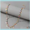 Necklaces & Pendants Jewelryjuorest Trendy Chocker Star Necklace Fashion Multi Color Crystal Chain Retro Pendant Gold Metal Boho Jewelry Cha