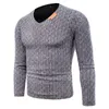 Lente Merk Mens Trui Pullovers Simple Style Katoen Gebreide V-hals Effen Trui Jumpers Dunne Mannelijke Knitwear Plus Size 6XL Y0907