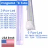 144W T8 LED Tube Integrated LEDs Tubes Light V Shaped Replace Fluorescent Lighting Cooler Door Garage Shop Lights AC85-265V 14400LM 25 PACK STOCK IN USA