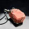 Irregular Natural Original Stone Style Wire Wrap Pendant Necklaces Women Men Fashion Party Club Decor Jewelry With Chain