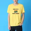 VIP HJN同じ愛の権利レインボーの旗プリントTシャツLGBTゲイレズビアンサポートティートップス210623