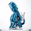 Octopus Hookahs 7 Inch Mini Small Oil Rigs Halloween Style Dab Rig Heady Glass Bongs Showerhead Perc Water Pipes 14mm Joint