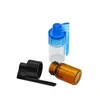 2021 51mm / 36mm Bouteille En Verre Snuff Snorter Dispenser Portable Bullet Snorter Plastic Vial Pill Case Conteneur Boîte Avec Cuillère Plusieurs Couleurs