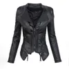 Women's Jackets PU Leather Top Jacket Woman Long Sleeve Slim Zipper Fashion Lady