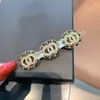 Luxury designer diamond leather braided letters Hair Clips Barrettes ladies fashion simple jewelry