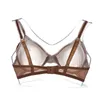 Women Hollow bra see through sexy gauze mesh transparent ultra thin Bras B C D E F 75 80 85 90 95 100 US EU UK Drop 211110