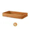 Hand-Woven Storage Basket Rattan Tray Wicker Baskets Bread Plate Fruit Food Breakfast Snack Display Box Home Decoration 210609