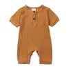 Neugeborenes Baby, Unisex, für Jungen und Mädchen, einfarbig, mit Knöpfen, Strampler, Einteiler, Overall, Outfits, Kleidung 696 x 28412120