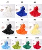 Сплошной цвет Silk Satin Sharf Hijabs Мода Женщины Простые Большие Размер Шали Мусульманские Длинные Головные Ударные Обертывания Спиль