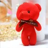 Högkvalitativ DHL Plush Teddy Bear Toy Girl Baby Shower Party Cartoon Animal Key Case Pendant 12 cm Jul Valentinsdag Presentdocka