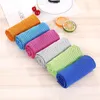 Ice Cold Double Layer Cool Towel Summer Sunstroke Sports Yoga Exercise Cools Quick Dry Soft Breathable Hand Towels