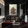 Кошка японский флаг татуировки флаг баннер украшения дома висит флаги 4 граммы в углах 3 * 5 футов 96 * 144 см роспись стены искусства печать плакаты