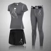 Abbigliamento sportivo da donna di marca Yoga Set Fitness Abbigliamento da palestra Running Tennis t-shirt Leggings Jogging Allenamento Tuta sportiva 210813