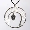 Árbol de la vida búho 7 Chakra cristal piedra Natural COLLAR COLGANTE mujeres collares joyería de moda
