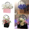 Fleur de mariage Portable Floral Sac Maison Bureau Déco Cadeau Avec Poignée Boîte Fleurs Wrapper Bébé Douche Fournitures Anniversaire Déco Y0730