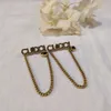 Luxury Designer Diamond Letter Charm Earrings Aretes Chain Tassel Earring Två stilar finns tillgängliga2722359