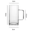 Caneca de café de 700ml caneca de calor handmade Clear vidro caneca de café do chá de leite Chá Copo de água bebendo caneca de água drinkware 210804