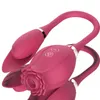 Partihandel Rose Sex Toy G-Spot Vibrerande Massager Vibrator Kvinna Clitoris Penis Ärm Klitoris Sucker Kraftfull Vibrator Clitoris Uppladdningsbara Vuxenleksaker