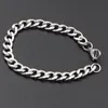 Chaîne à maillons 3-7mm Simple en acier inoxydable hommes gourmette mode cubaine femmes bracelet sur la main pour couple unisexe poignet bijoux cadeau fête Kent22