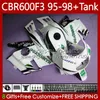 Body + tank voor HONDA CBR600 HANNSPREE CBR 600 F3 FS CC 600F3 95 96 97 98 Carrosserie 64NO.93 CBR600F3 CBR600FS 600CC 1995 1996 1997 1998 600FS CBR600-F3 95-98 FUNDINGS KIT