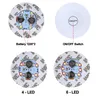 LED Coaster 6cm/2.36inch LEDS ملصقات الزجاجة تضيء السفينة مع 4 أضواء لحفلات الحفل