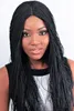 22 pollici scatola intrecciata trecce parrucca sintetica simulazione capelli umani parrucche intrecciate per donne nere B1105