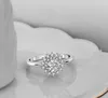 Boho kvinnlig liten full diamant kristall zircon sten ring ljus solid silver 925 förlovning smycken för kvinnor J-505