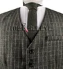 Gilet en tweed sur mesure avec grille de costume formel pour homme d'affaires