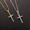 Hanger kettingen retro ketting vintage kristal kruisgouden zilveren ketting mannen voor vrouwelijke chocker paren die bijpassende gelaagde hiphop sieraden matchen