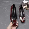 2021 Mode damesjurk schoenen enkele schoen hoge hakken lederen materiaal metalen gesp ontwerp