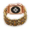 Cinturini per bracciale elasticizzato in agata naturale di lusso per Apple Watch Ultra 49mm Band 8 7 41mm 45mm 38mm 40mm 42/44mm Gioielli da donna Gem Beads Watchband iWatch Series 6 SE 5 3