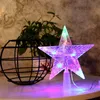 Christmas Tree Top LED Star Night Light Ornament Garland Nytt år 2022 Dekoredekorationer för hem Navidad H09244009707