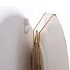 10st väggdisplayplatta skålhängare Hållare W Typ Osynlig Spring Hängande Hook Plates Hem Dekorera Veranda Decor 210609