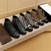 Designer Classics Quality Men Shoes Espadrilles Sneakers Printing Sneaker Broderi Canvas Trainers High Low Top Platform Skor Box
