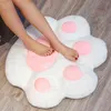 Kawaii Paw Kussen Dier Zitkussen Gevulde Kat Bloem Pluche Sofa Indoor Floor Thuis Stoel Decor 211203