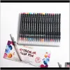 Pens Writing Supplies Office School Business & Industrialnylon 20Color Premium Painting Soft Brush Set Watercolor Art Copic Markers Pen Effec