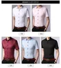 Zomer Ademend Business Casual Mannen Shirt met korte mouwen Slanke Professionele Niet-ijzeren White Shirts Mannelijke Stretch