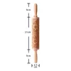 DIY Wooden Rolling Pin Christmas Snowflake Flower Elk Pattern Embossing Roller Dough Engraved Kitchen Baking Cookie Fondant Cake 211008