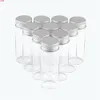 30x80mm 40ml Bouteille En Verre Bouchon À Vis En Aluminium Vide Effacer Cadeau Saveur Nourriture Thé Réglisse Bonbons Safran Bouteilles Bocaux 24pcsjars