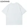 GONTHWID Tees Mens Planet Rabbits Print Streetwear Hip Hop Harajuku Casual Tshirts Mens Fashion Summer Short Sleeve Cotton Tops 210726