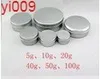 Frascos de aluminio de 100g con tapa de ventana transparente Frasco de aluminio cosmético de 100ml Latas de metal Contenedor de embalaje 50pcs / lotjars