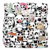 50PCS Cute Panda No-Repeat Stickers Cartoon Kawaii Little Goldfish Green Small Dinosaur Penguin Decls Graffiti PVC Skateboard Motorcycle Bike Sticker