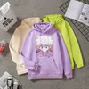 Kawaii Hoodie Hunter X Hunter kadın Kazak Japon Anime Killua Zoldyck Şeytan Baskı Harajuku Streetwear Boy Hoodies Y0729